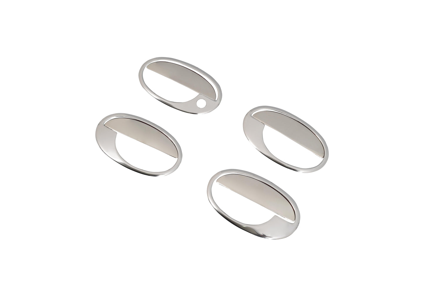 Opel Corsa C (2000-2006) Stainless Steel Chrome Door Handle Covers with Frame Surrounds - 4 Doors Full Set