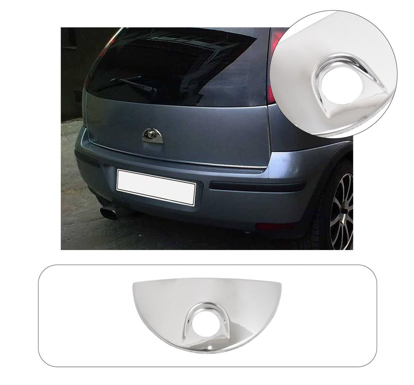 Opel Corsa C (2000-2006) Stainless Steel Chrome Tailgate Handle Trim