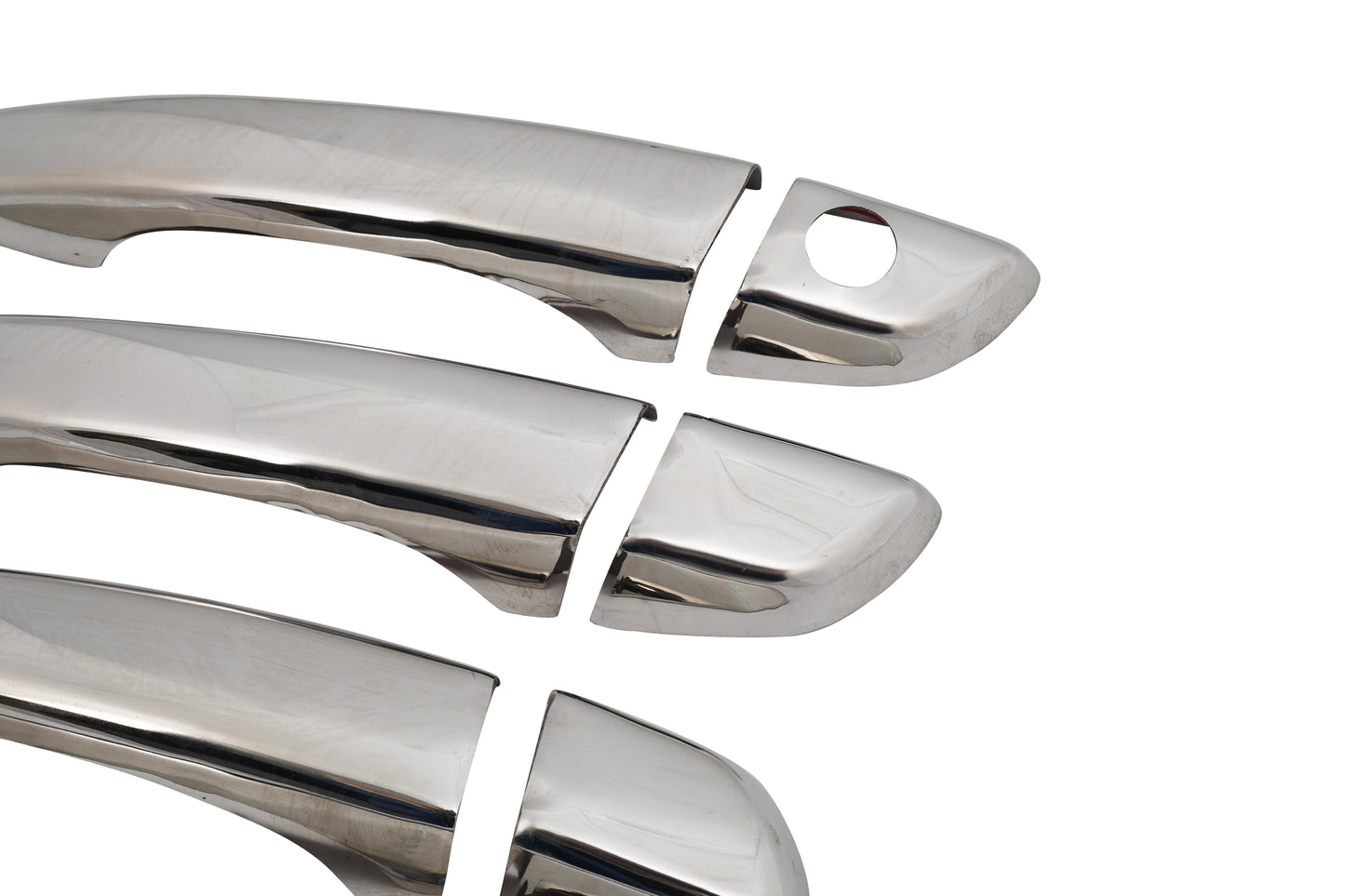 Opel Corsa F (2020-Present) Stainless Steel Chrome Door Handle Covers - 4 Doors (1 Keyhole)