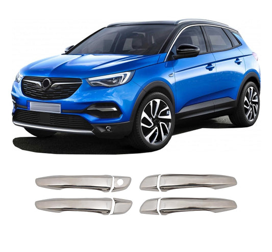 Opel Grandland X (2017-2021) Stainless Steel Chrome Door Handle Covers - 4 Doors