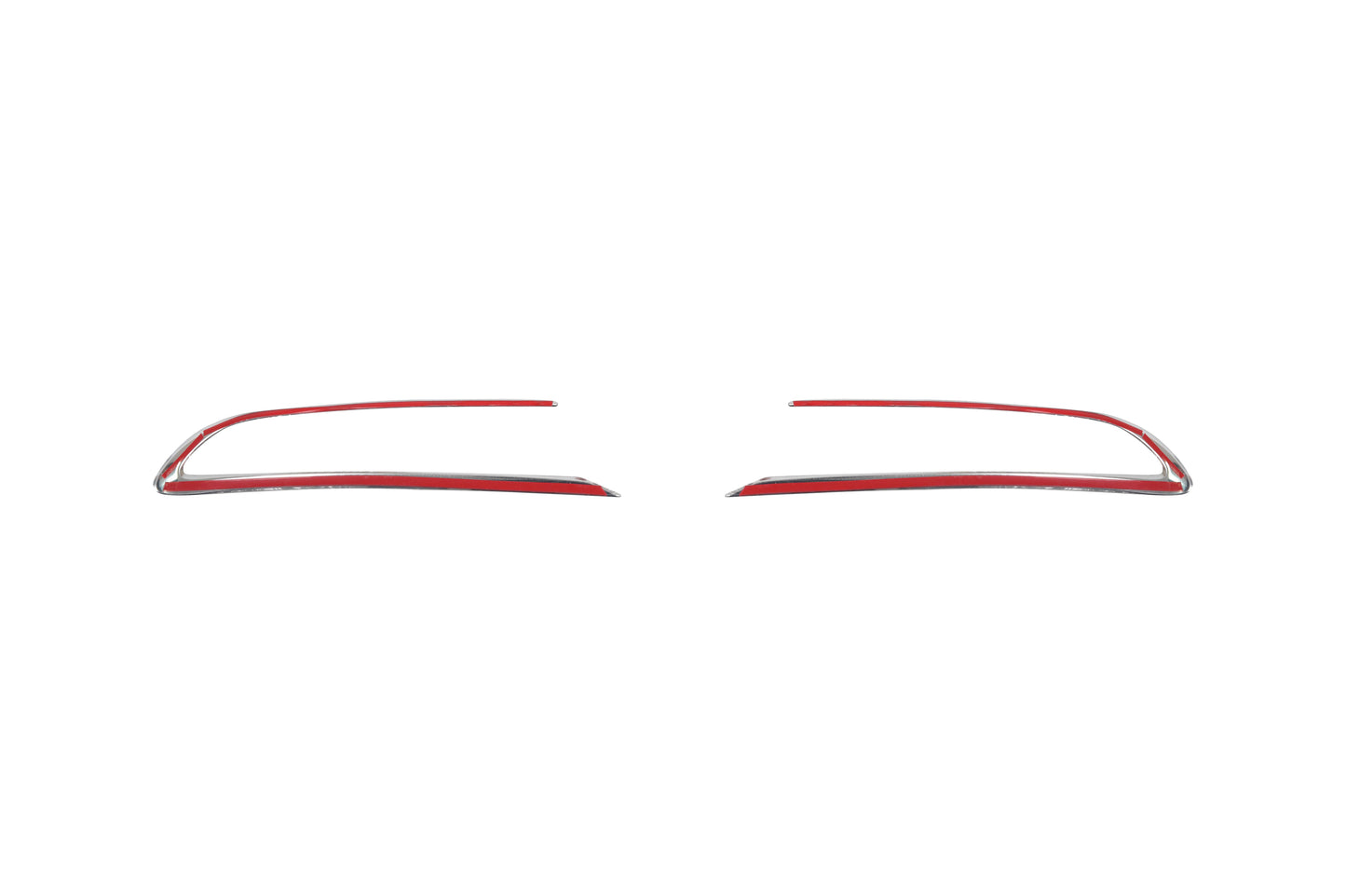 Opel Grandland X (2017-Present) Stainless Steel Chrome Rear Bumper Diffuser Frame Trims - 2 Pieces