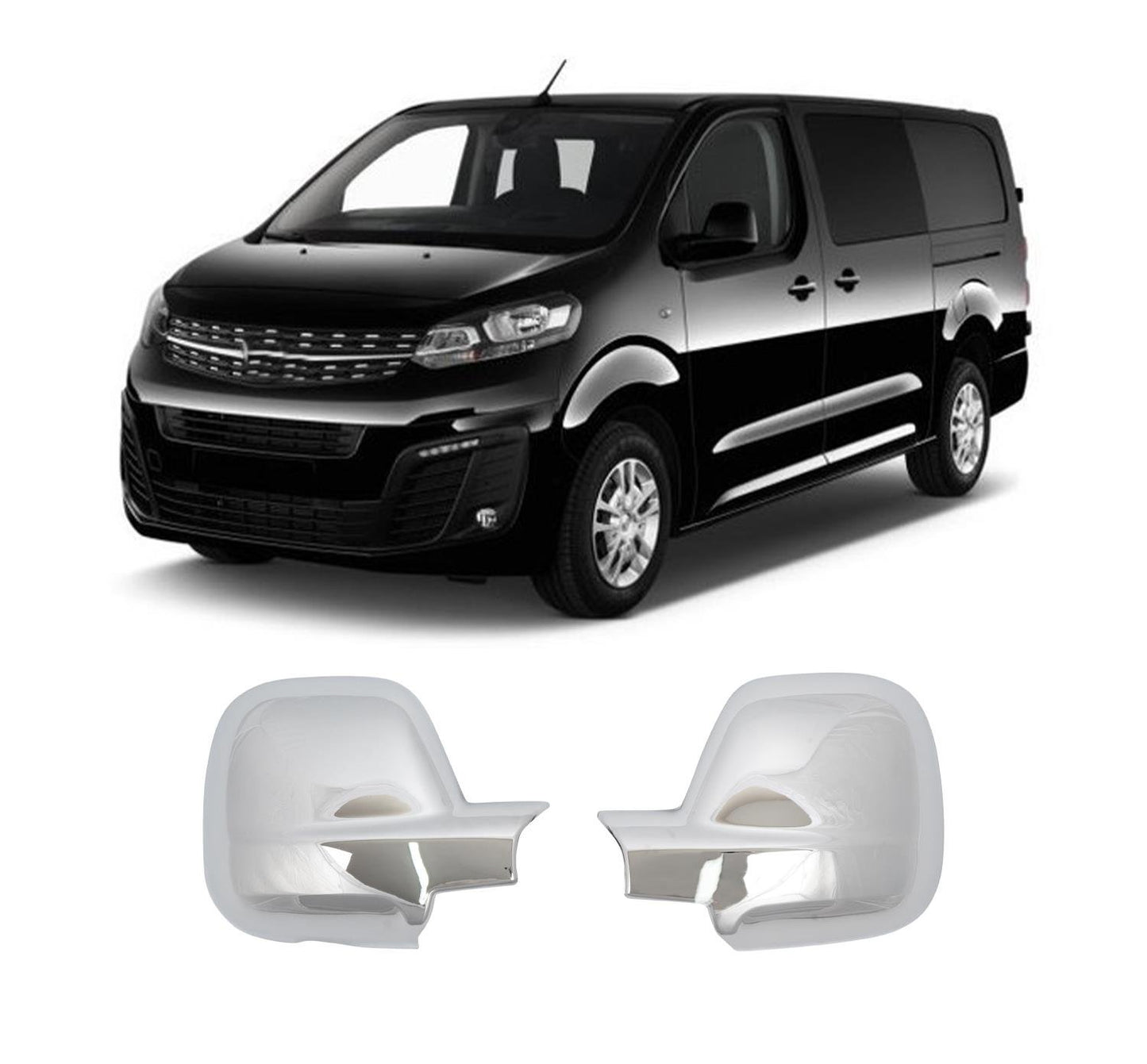 Opel Vivaro C 2019 ABS chrome mirror cover overlay