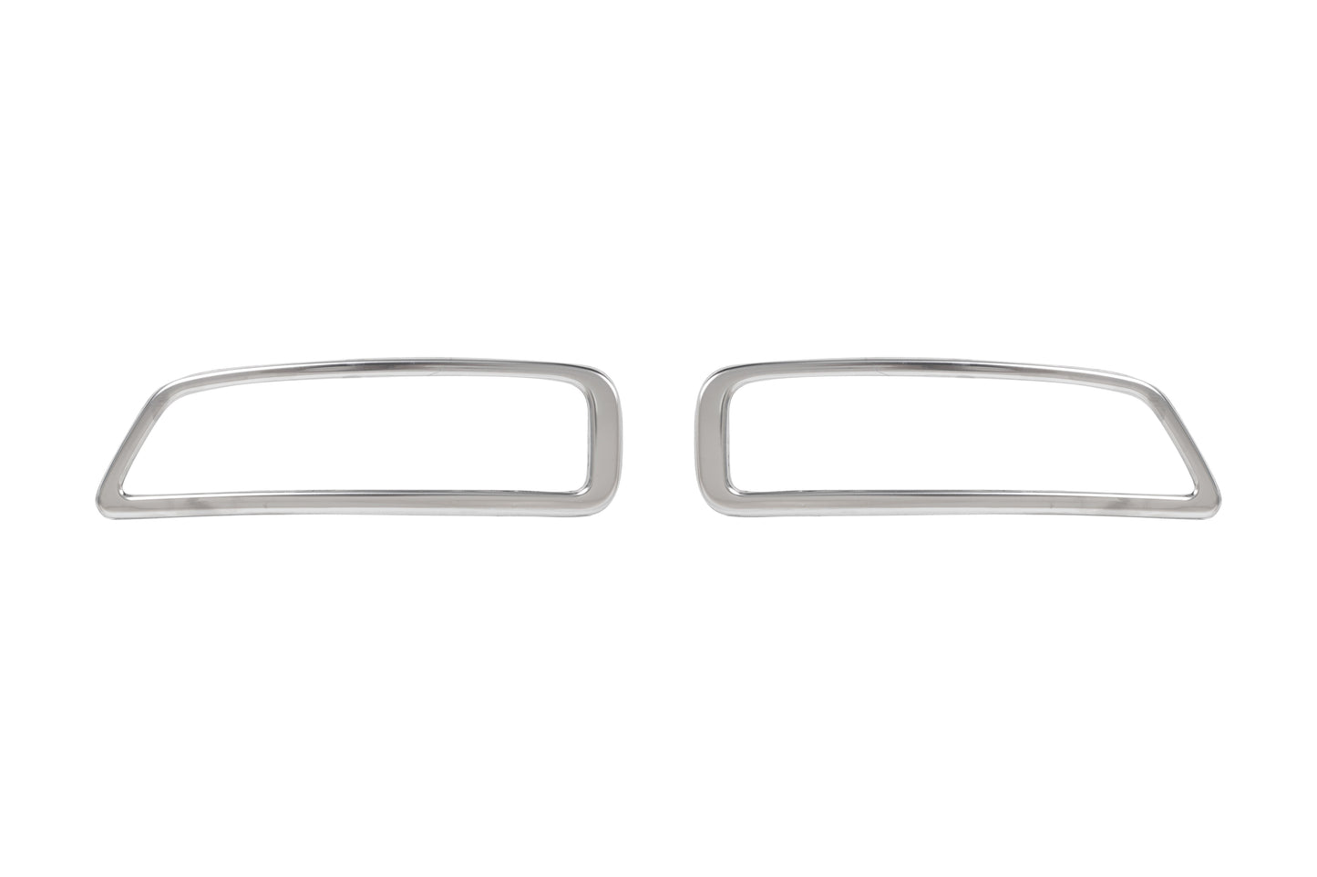 Peugeot 3008 (2016-2024) Stainless Steel Chrome Rear Bumper Exhaust Frame Trims - 2 Pieces