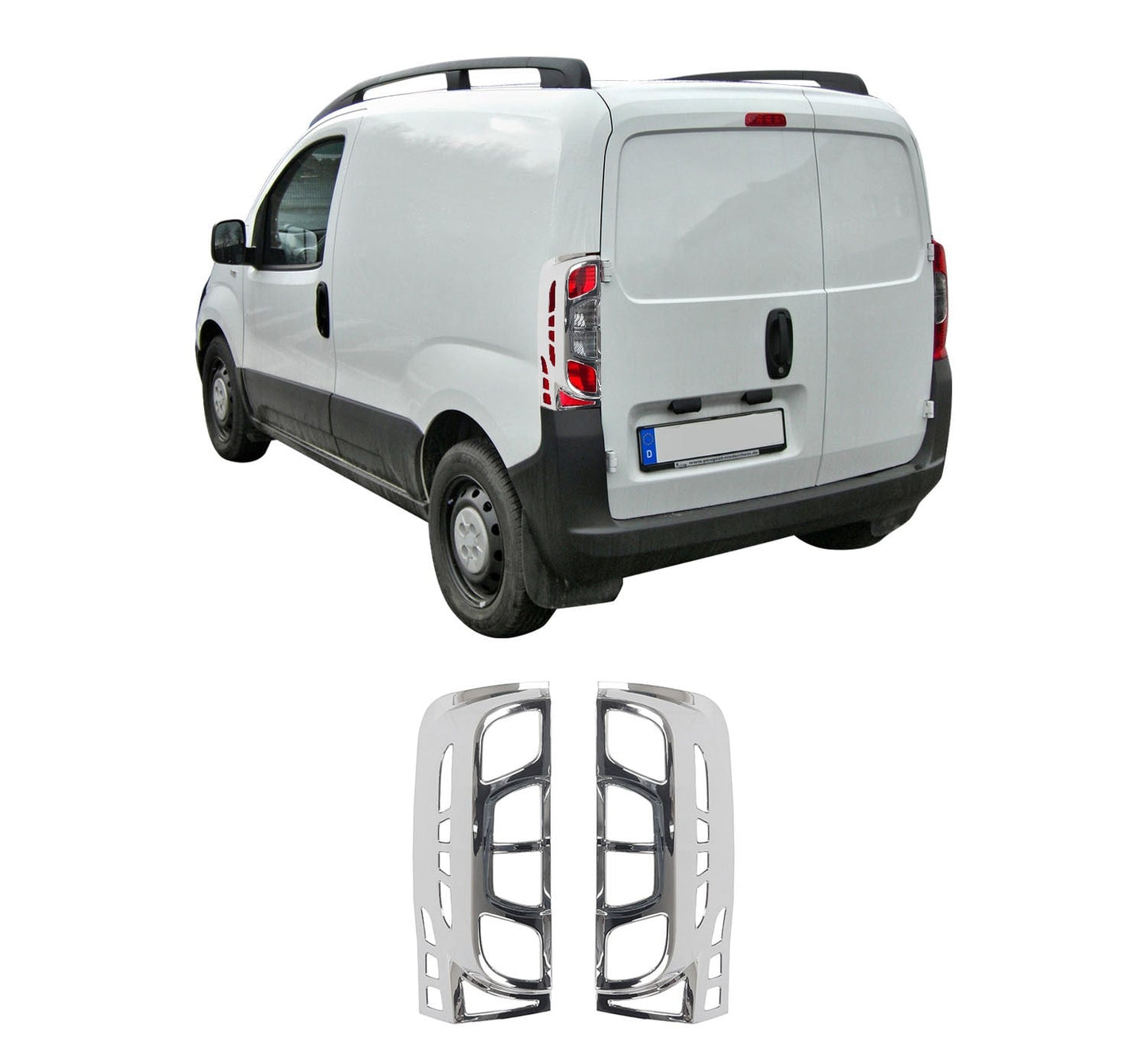 Peugeot Bipper (2008-Present) Stainless Steel Chrome Tail Light Frames