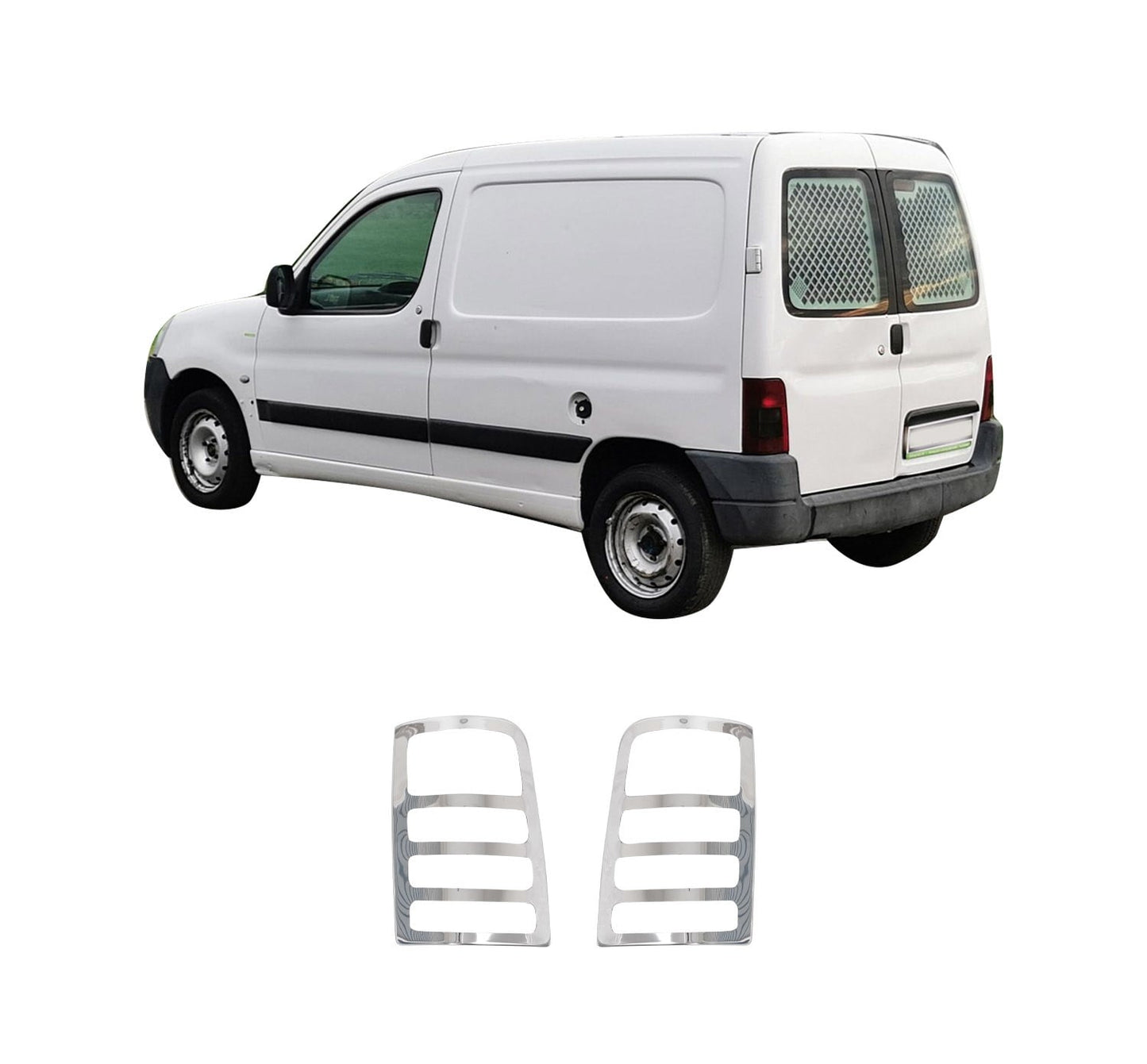 Peugeot Partner I (1998-2008) Stainless Steel Chrome Tail Light Frames