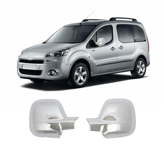 Peugeot Partner Tepee Facelift 2012 ABS chrome mirror cover overlay
