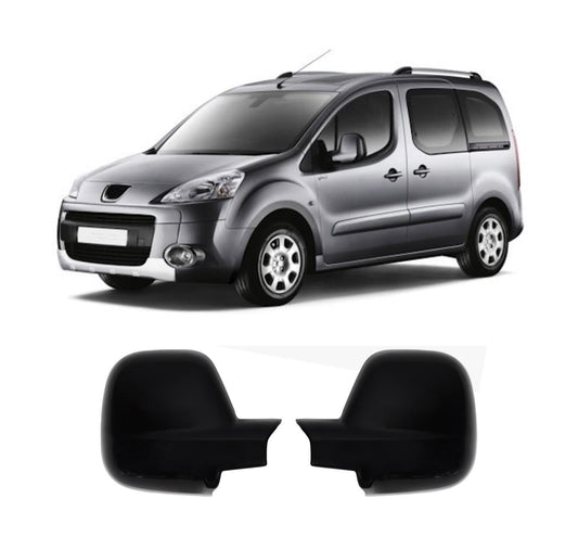 Peugeot Partner Tepee Facelift 2012 ABS black mirror cover overlay