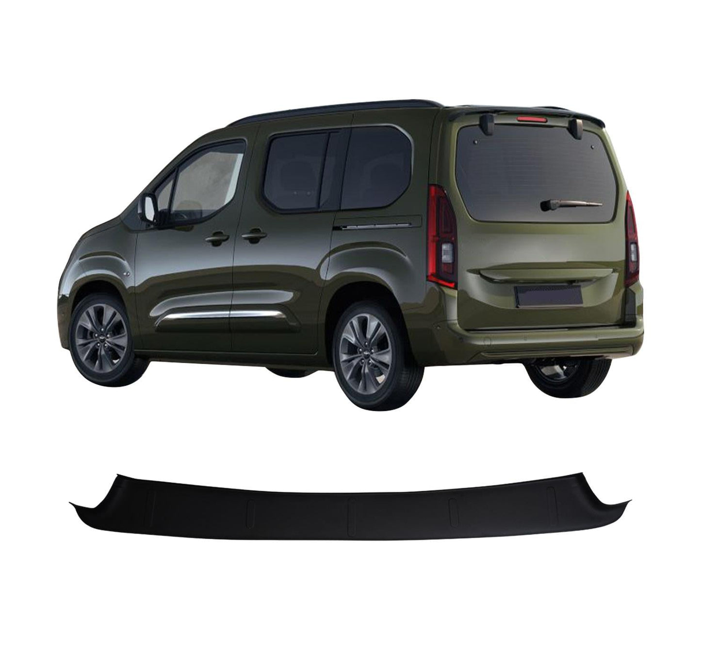 Toyota Proace MK1 (2013-2016) Heavy-Duty Wide ABS Rear Bumper Protector Guard