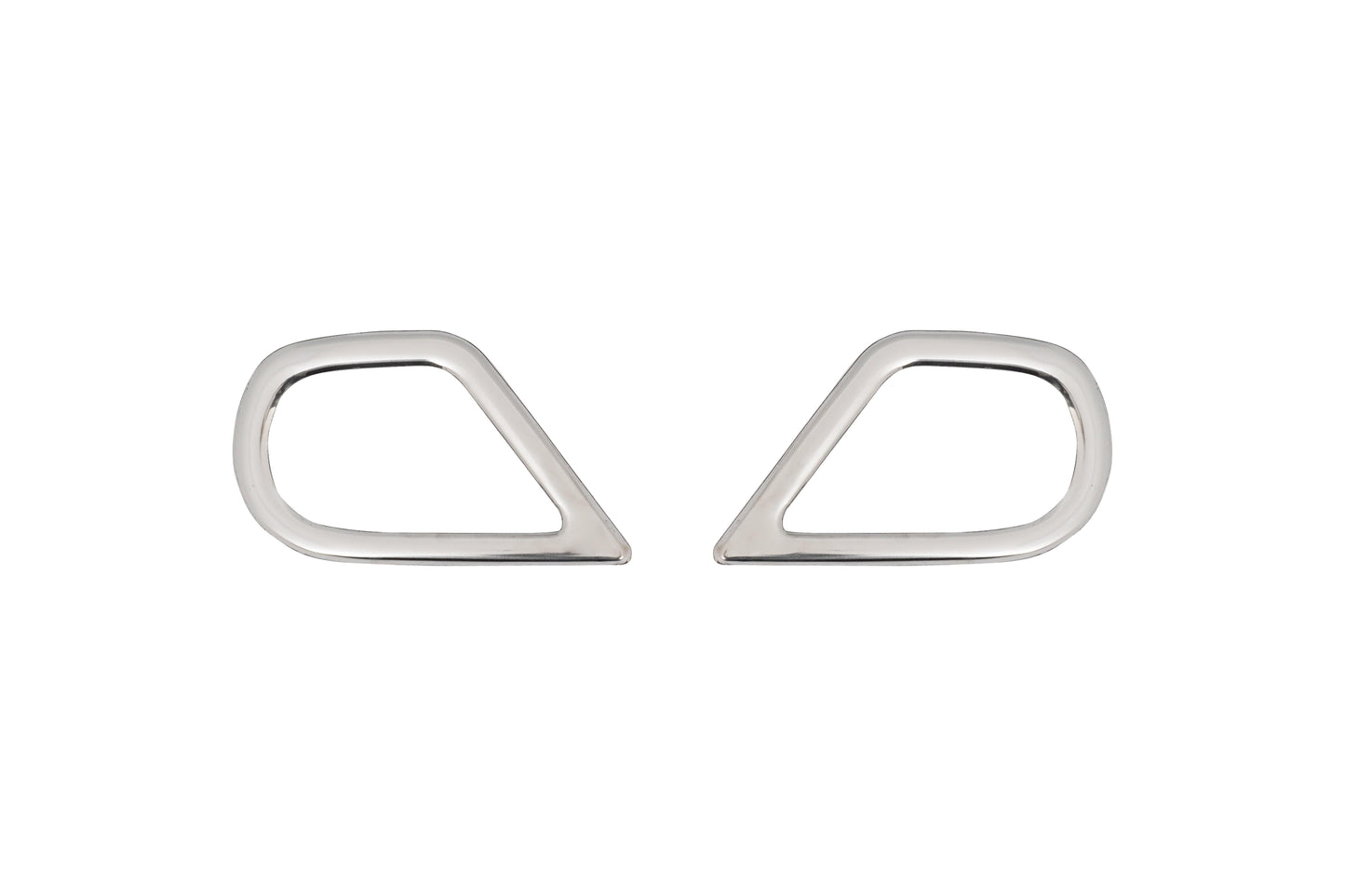 Renault Clio 4 Facelift (2015-2019) Stainless Steel Chrome Front Fog Light Frame Trims - 2 Pieces
