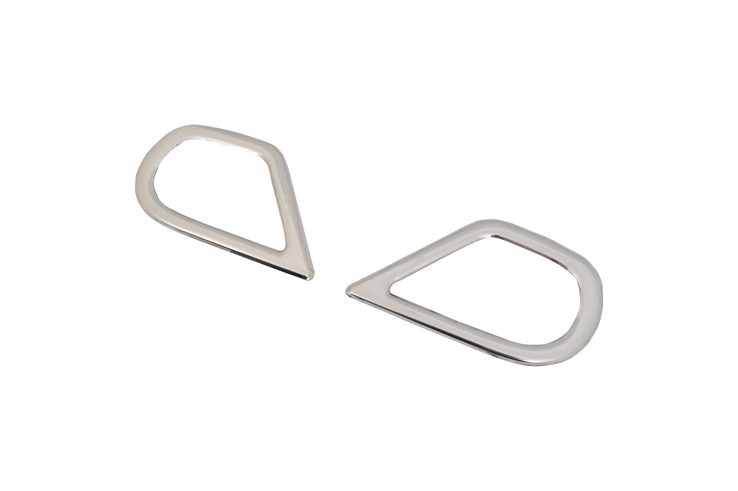 Renault Clio 4 Facelift (2015-2019) Stainless Steel Chrome Front Fog Light Frame Trims - 2 Pieces