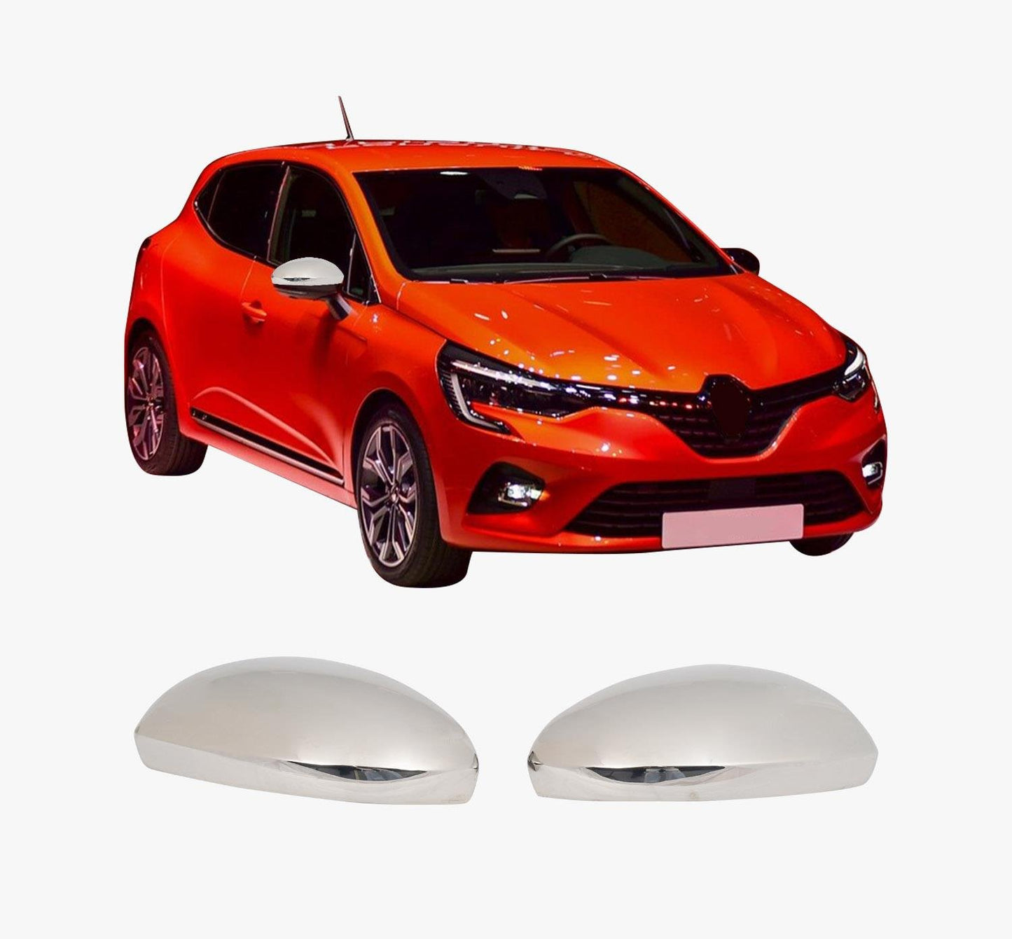 Renault Clio V 2019 stainless steel mirror cover overlay
