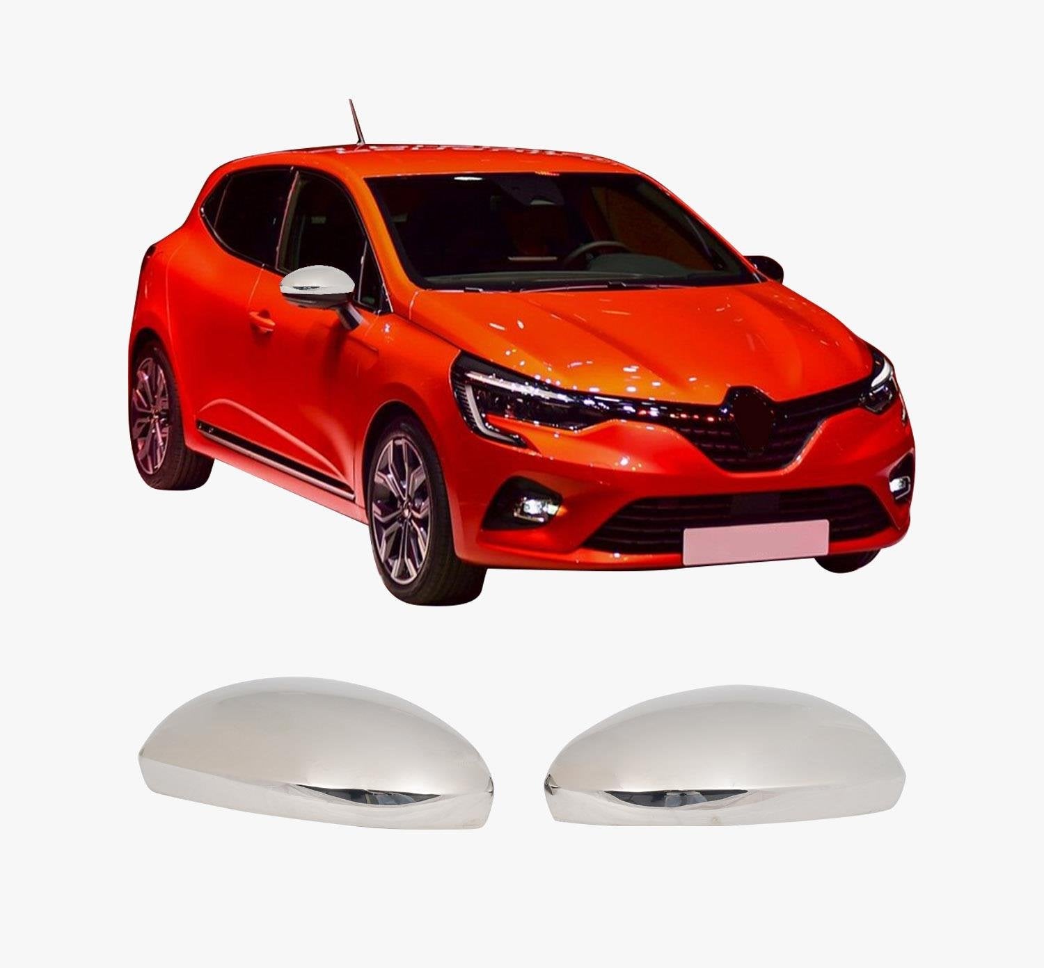 Renault Clio V 2019 stainless steel mirror cover overlay