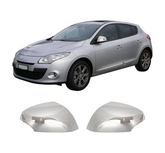 Chrome stainless steel side mirror covers for Renault Megane III