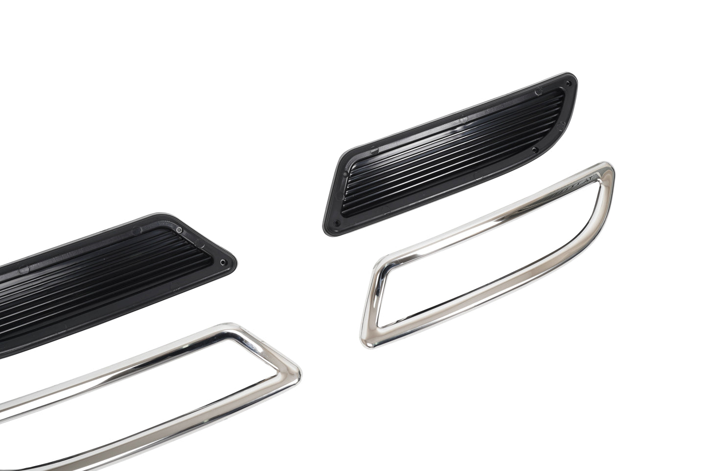 Renault Megane 4 (2016-Present) Stainless Steel Chrome Rear Bumper Exhaust Trims - 2 Piece