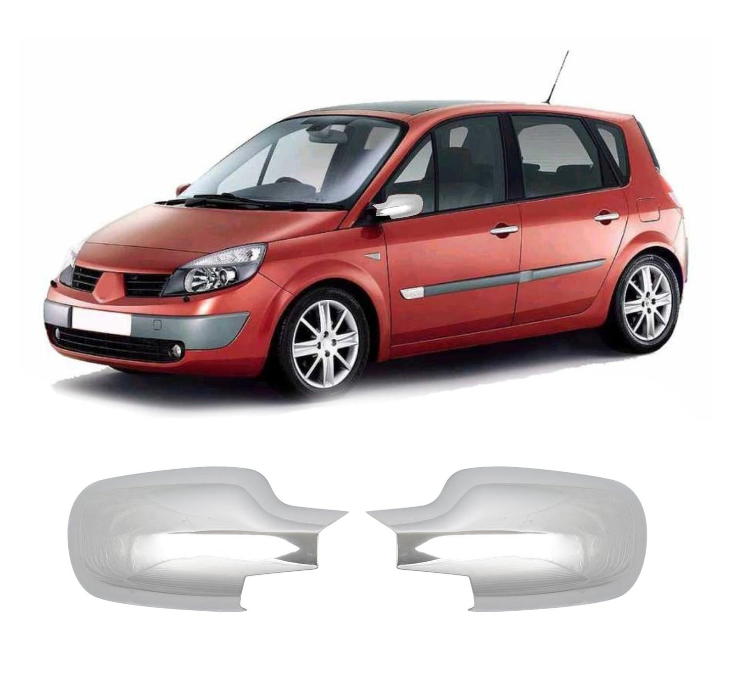 Renault Scenic II 2003-2009 ABS mirror cover overlay