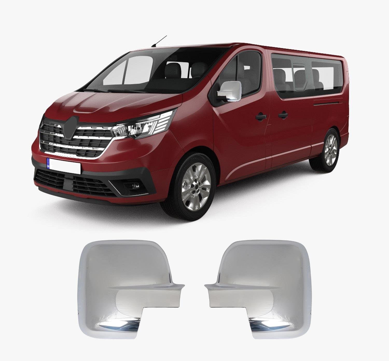 Renault Trafic III 2015 ABS chrome mirror cover overlay