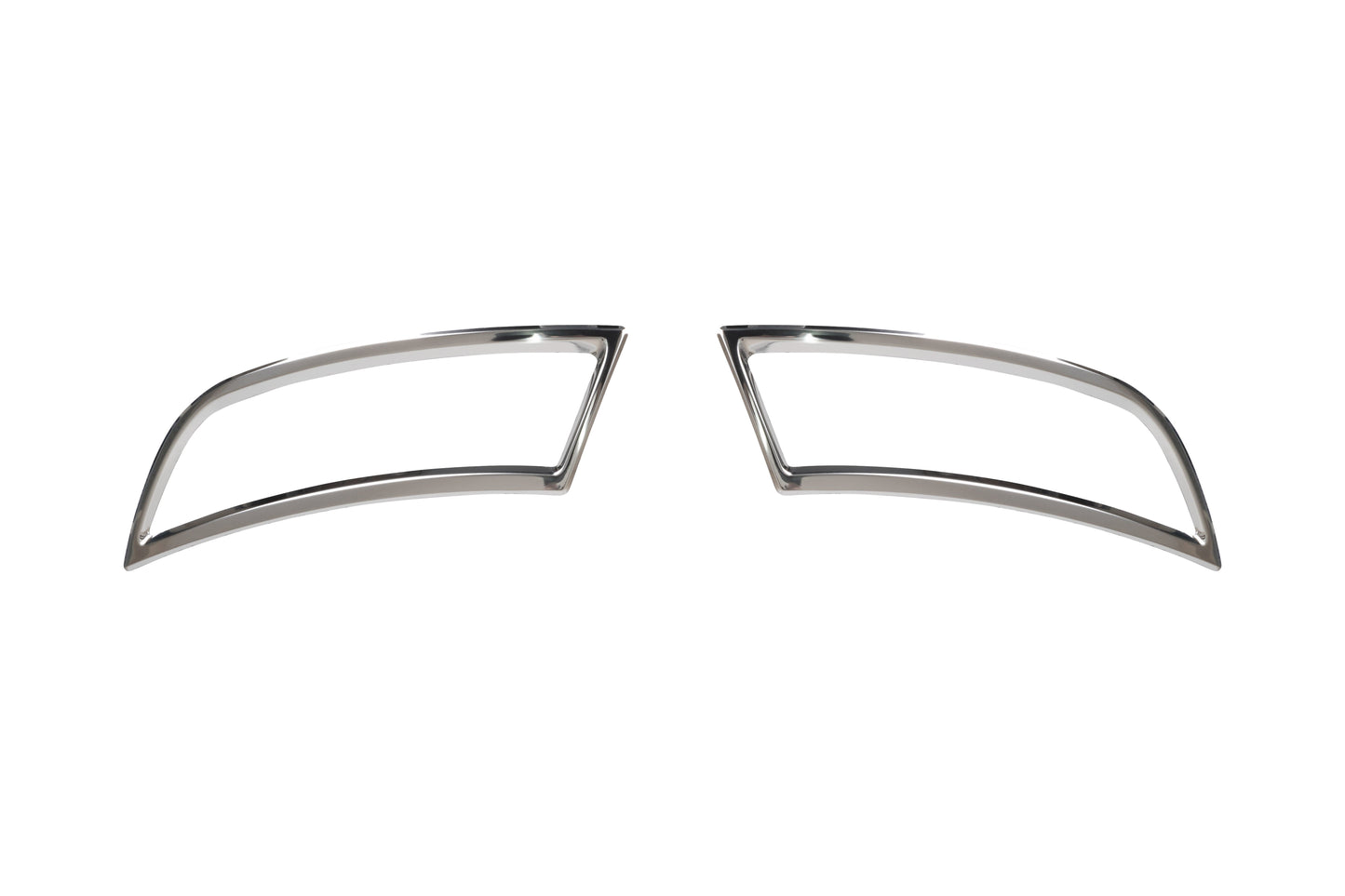 Skoda Superb Mk3 (2015-Present) Stainless Steel Chrome Rear Bumper Exhaust Frame Trims - 2 Pieces