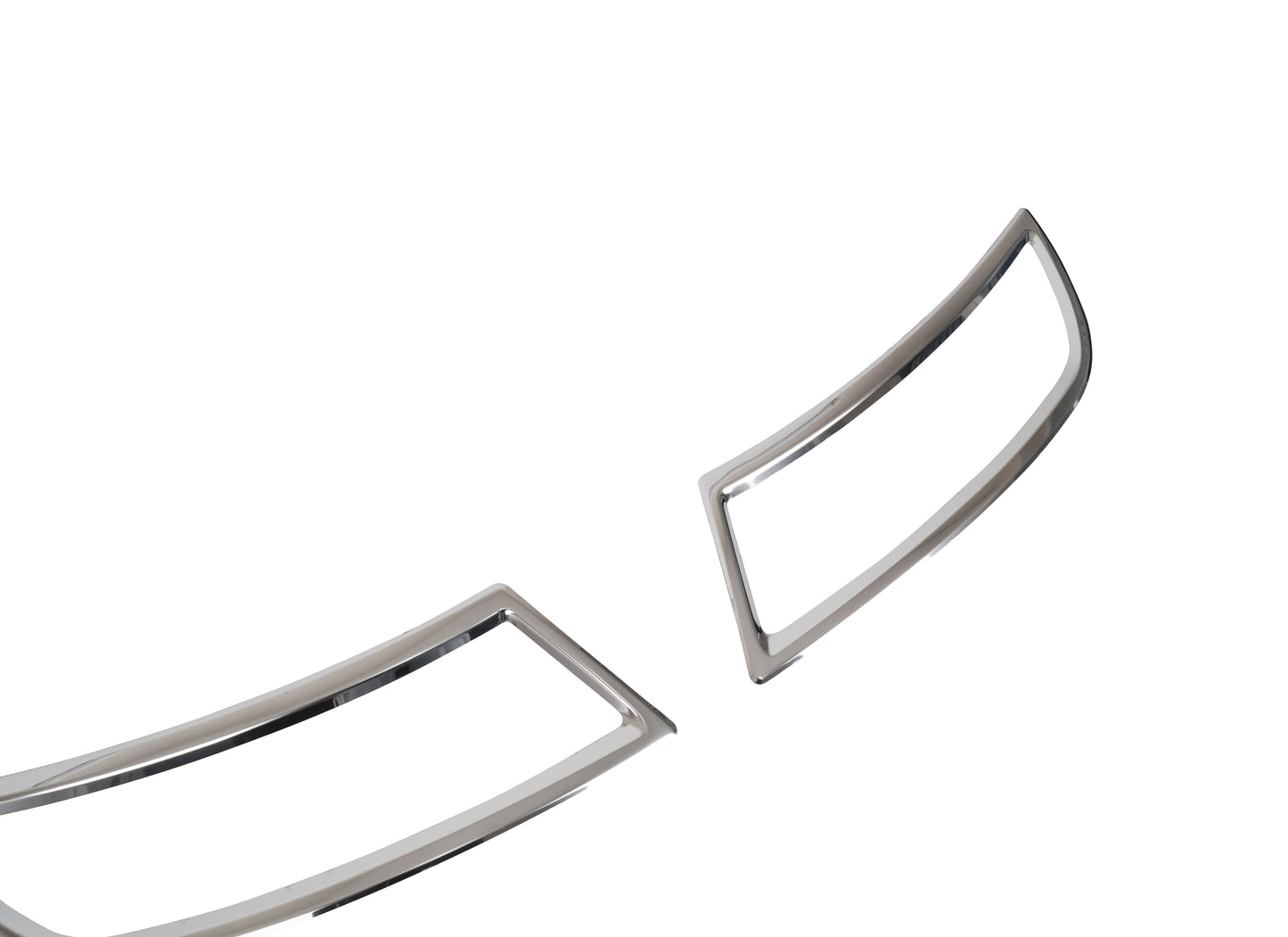 Skoda Superb Mk3 (2015-Present) Stainless Steel Chrome Rear Bumper Exhaust Frame Trims - 2 Pieces