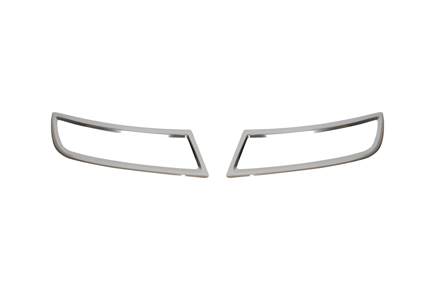 Skoda Superb Mk3 (2015-Present) Stainless Steel Chrome Rear Bumper Exhaust Frame Trims - 2 Pieces
