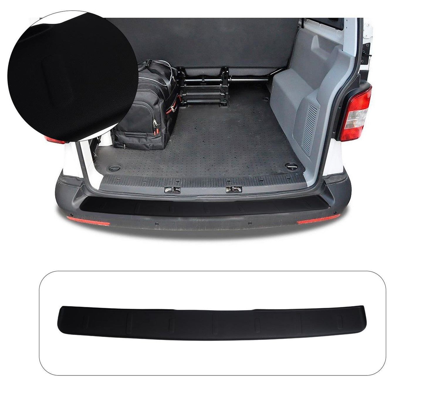 Volkswagen Transporter T4 (1990-2003) Heavy-Duty Wide ABS Rear Bumper Protector Guard