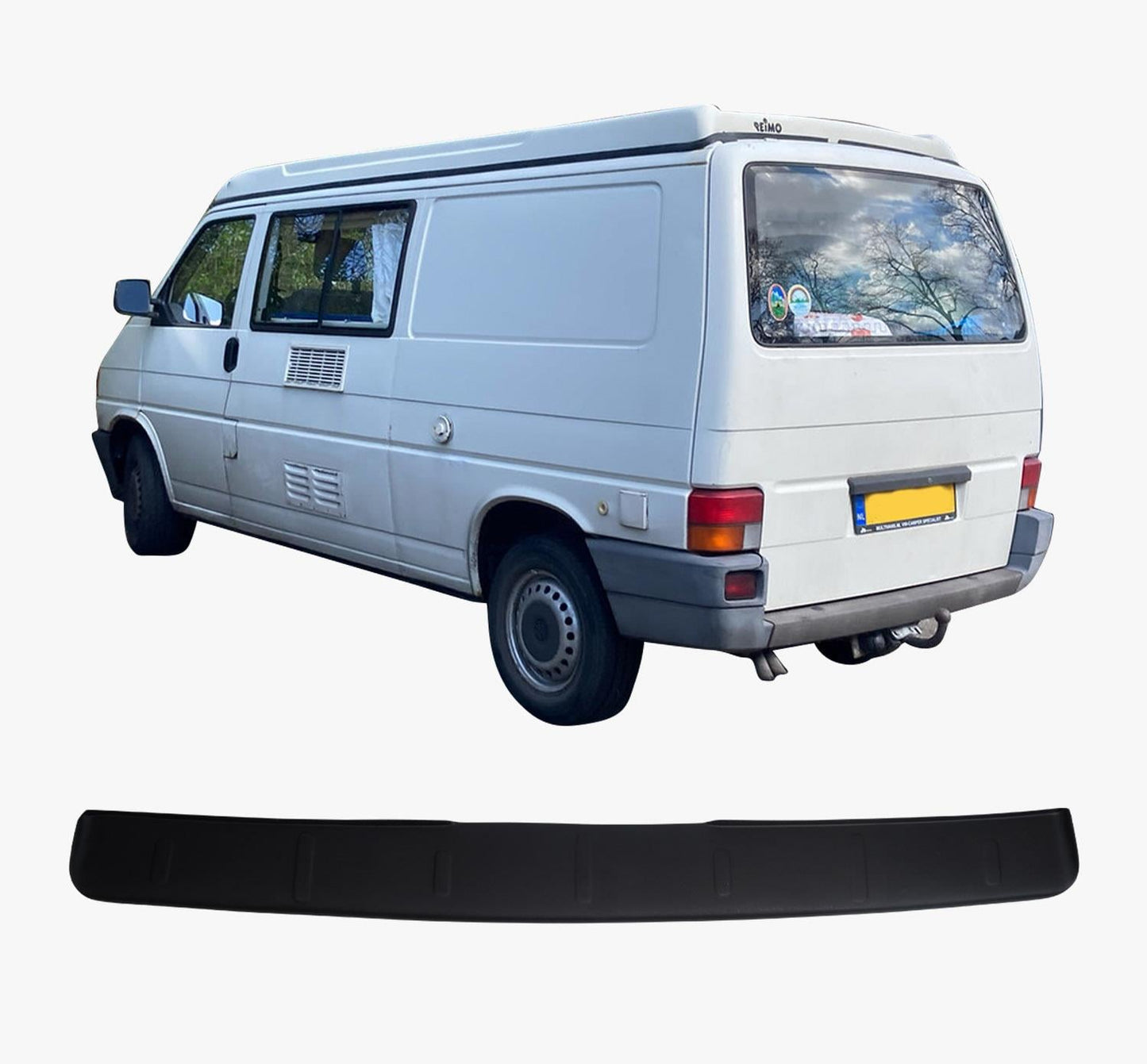 Volkswagen Transporter T4 (1990-2003) Heavy-Duty Wide ABS Rear Bumper Protector Guard