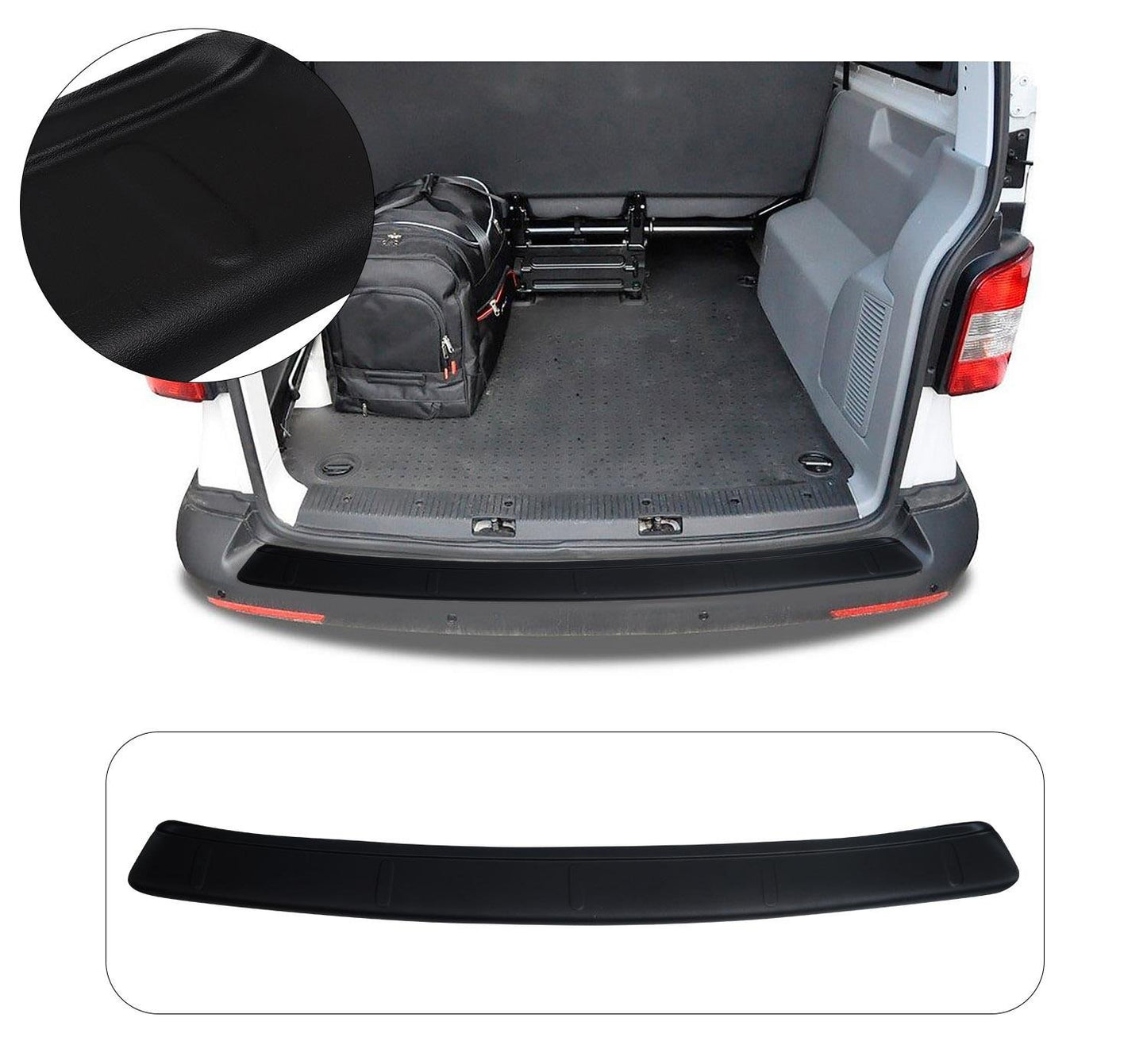 Volkswagen Transporter T5 (2003-2015) Heavy-Duty Wide ABS Rear Bumper Protector Guard
