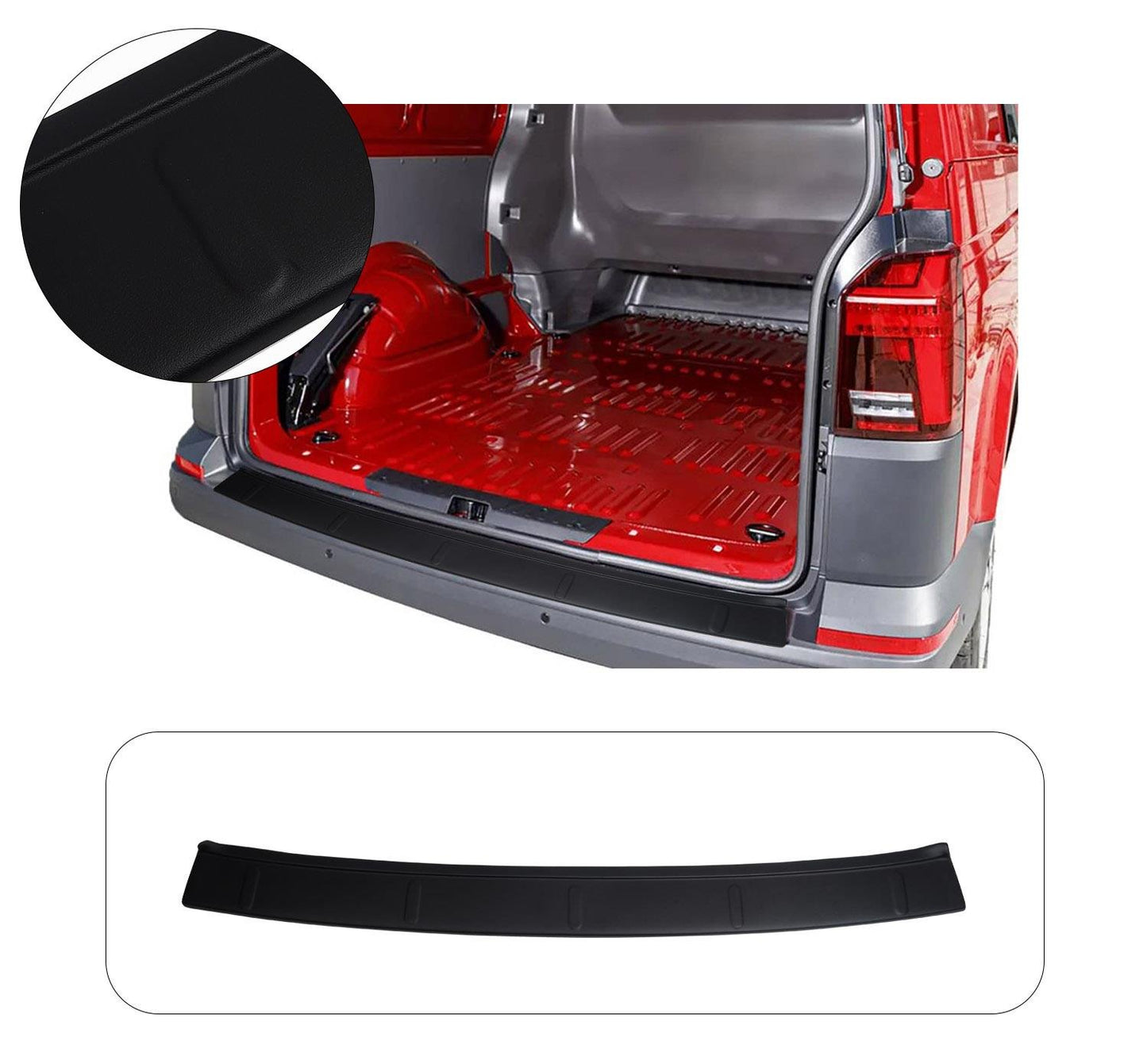 Volkswagen Transporter T6 / T6.1 (2015-Present) Heavy-Duty Wide ABS Rear Bumper Protector Guard