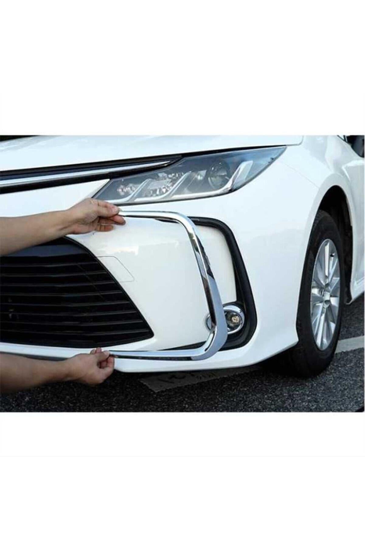 Toyota Corolla (2019-Present) Stainless Steel Chrome Front Fog Light Eyebrow Trims - 2 Pieces
