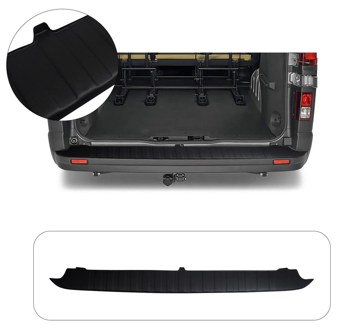 Renault Trafic MK3 (2014-Present) Heavy-Duty Wide ABS Rear Bumper Protector Guard
