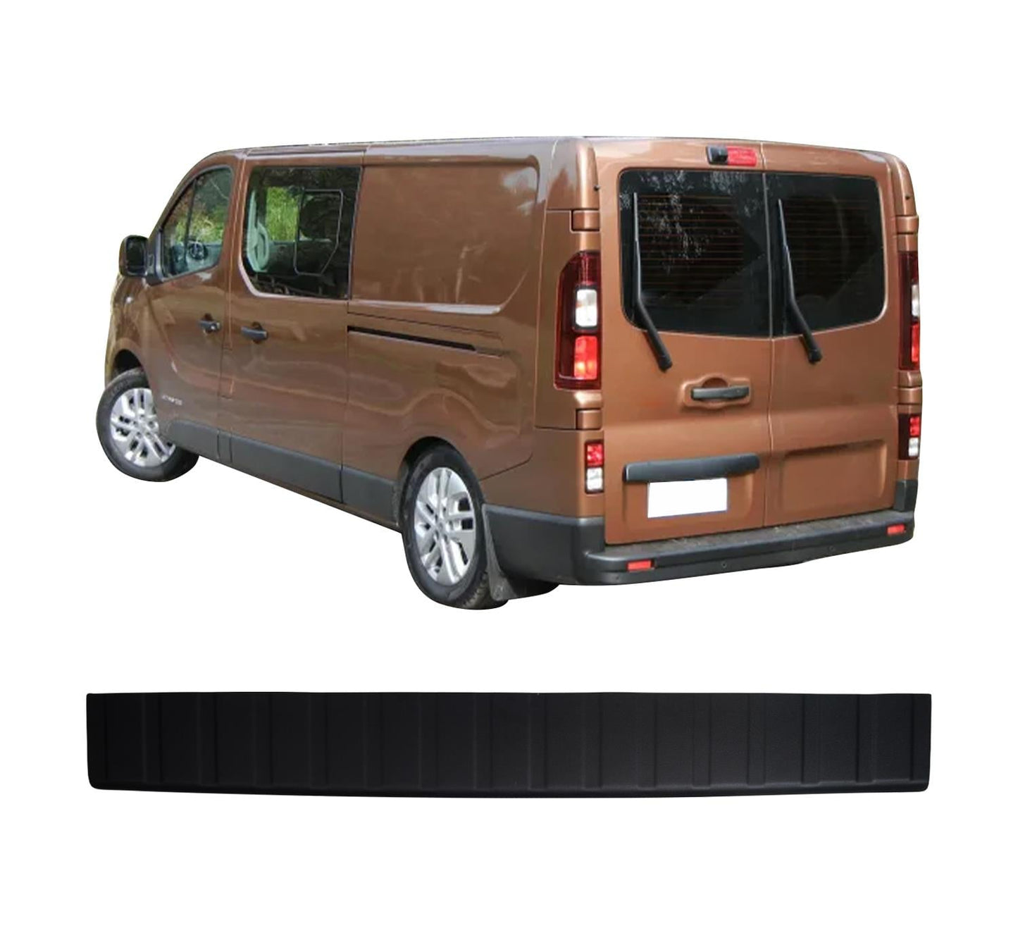 Renault Trafic MK3 Van 2014+ Heavy-Duty ABS Rear Bumper Protector Guard