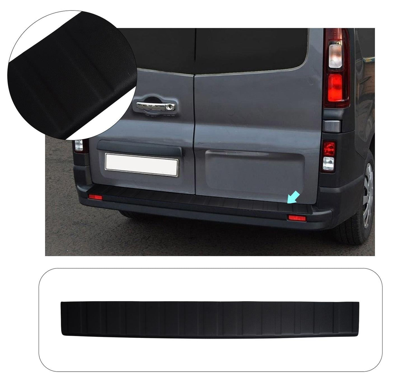 Renault Trafic MK3 Van 2014+ Heavy-Duty ABS Rear Bumper Protector Guard