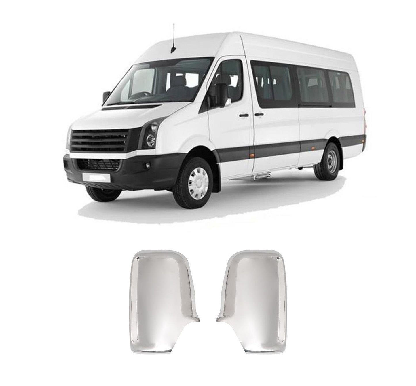Volkswagen Crafter 2006 stainless steel mirror cover overlay