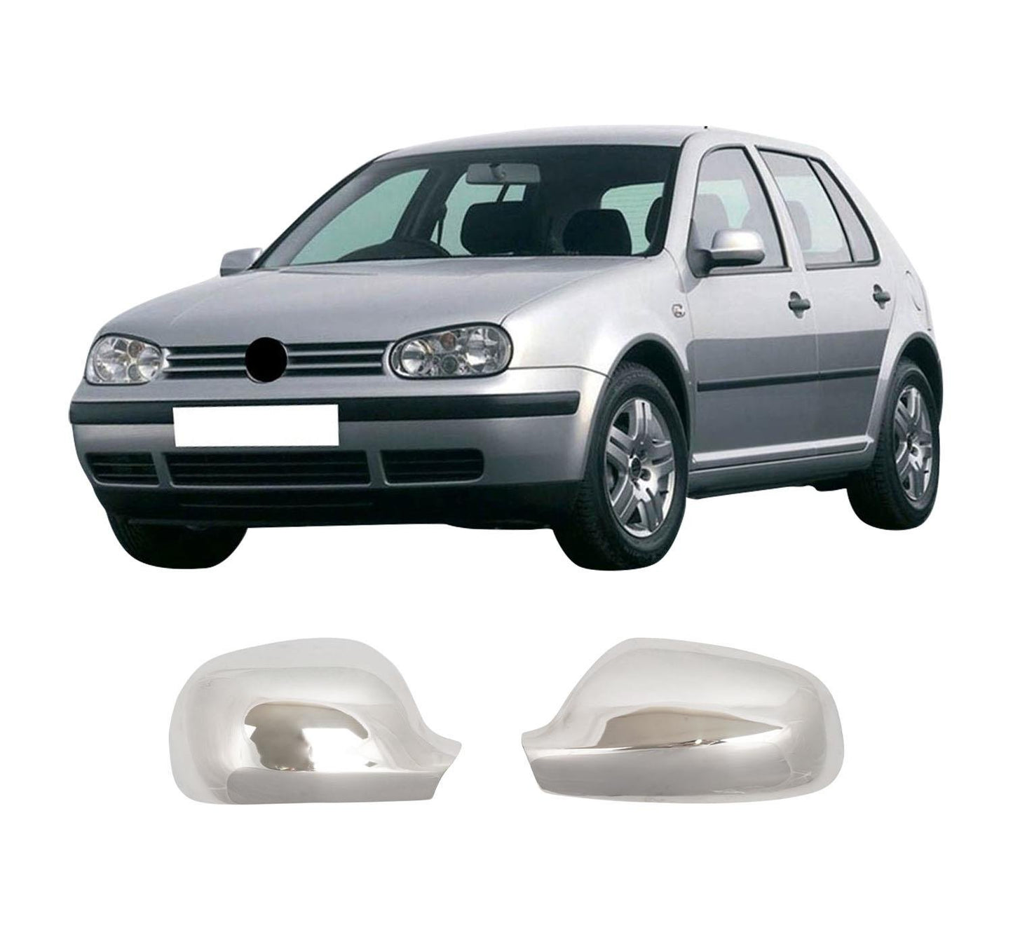 Volkswagen Golf Mk4 1998-2004 stainless steel mirror cover overlay