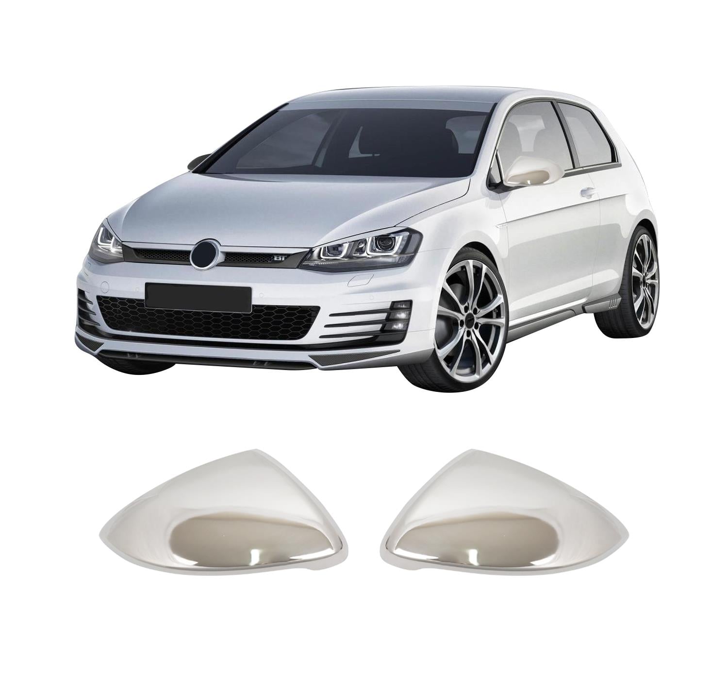 Volkswagen Golf Mk7 2012-2018 stainless steel mirror cover overlay