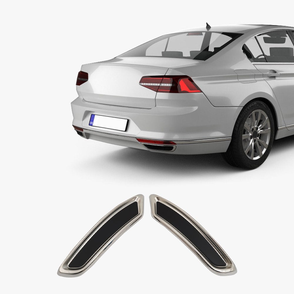 Volkswagen Passat B8 (2015-2023) Stainless Steel Chrome Rear Bumper Diffuser Trim Panel
