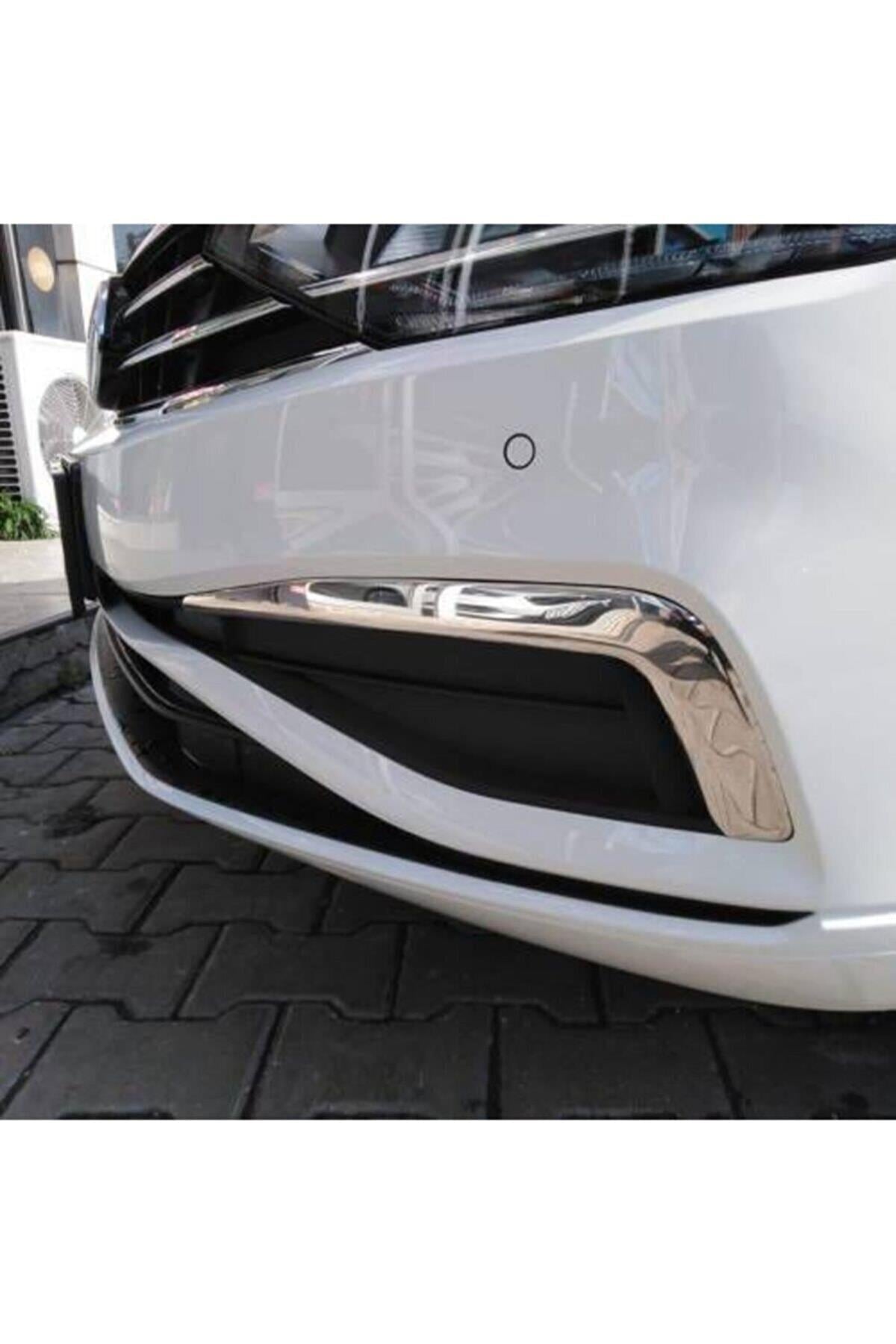 Volkswagen Passat B8.5 Facelift (2019-2023) Stainless Steel Chrome Front Fog Light Trims - 2 Pieces