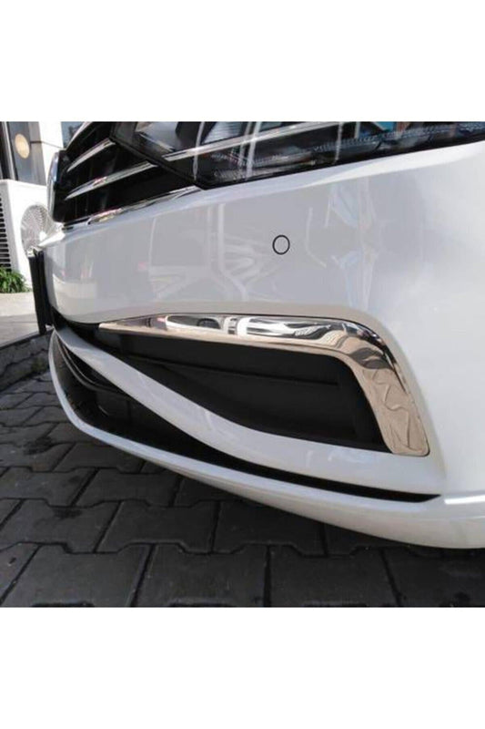 Volkswagen Passat B8.5 Facelift (2019-2023) Stainless Steel Chrome Front Fog Light Trims - 2 Pieces