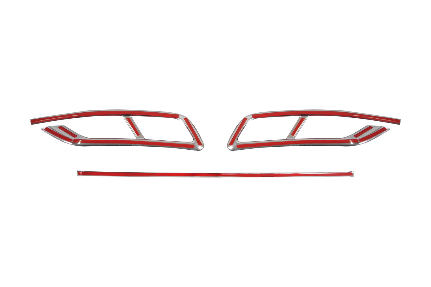 Volkswagen Passat B8.5 Facelift (2019-2023) Stainless Steel Chrome Rear Bumper Diffuser Dual Exhaust Trims