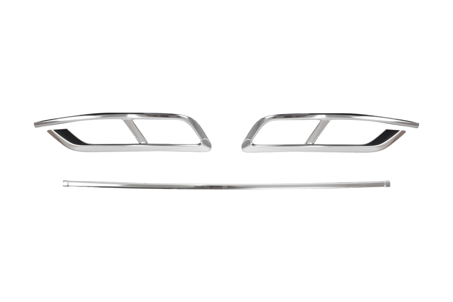 Volkswagen Passat B8.5 Facelift (2019-2023) Stainless Steel Chrome Rear Bumper Diffuser Dual Exhaust Trims
