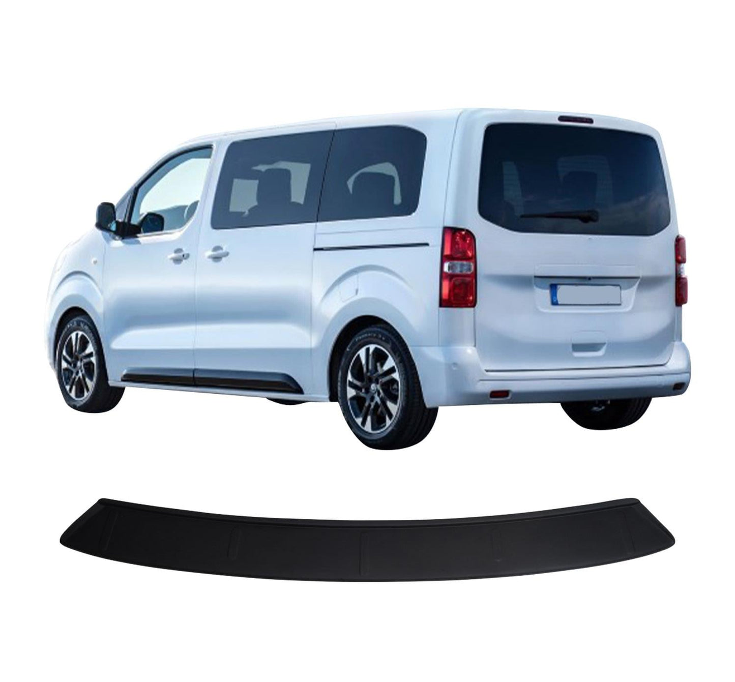 Opel Zafira Life (2019-Present) Heavy-Duty Wide ABS Rear Bumper Protector Guard